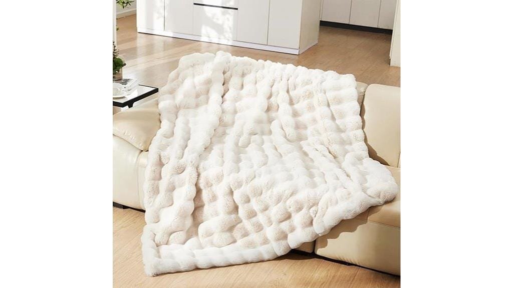 cozy faux rabbit blanket