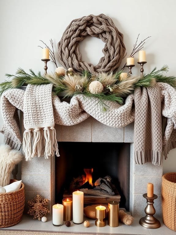 cozy layered fabric style