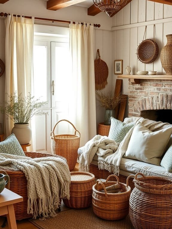cozy layered textural fabrics