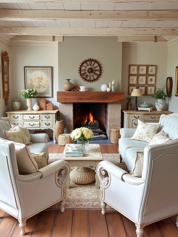 cozy shabby chic living room