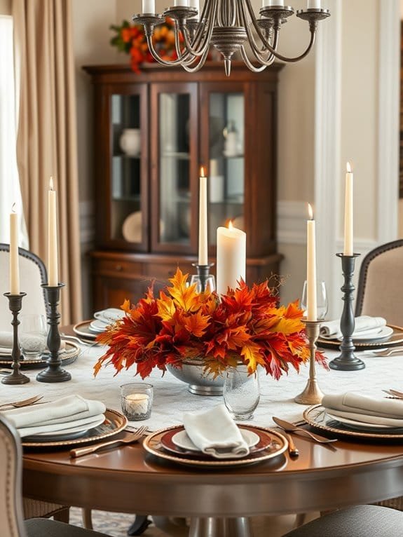 creative autumn leaf decor