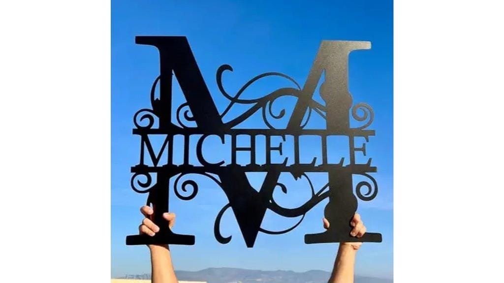 custom metal monogram decor