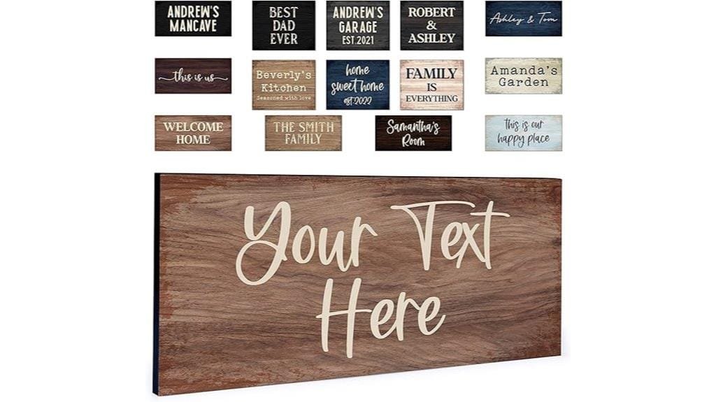 customizable home sign options