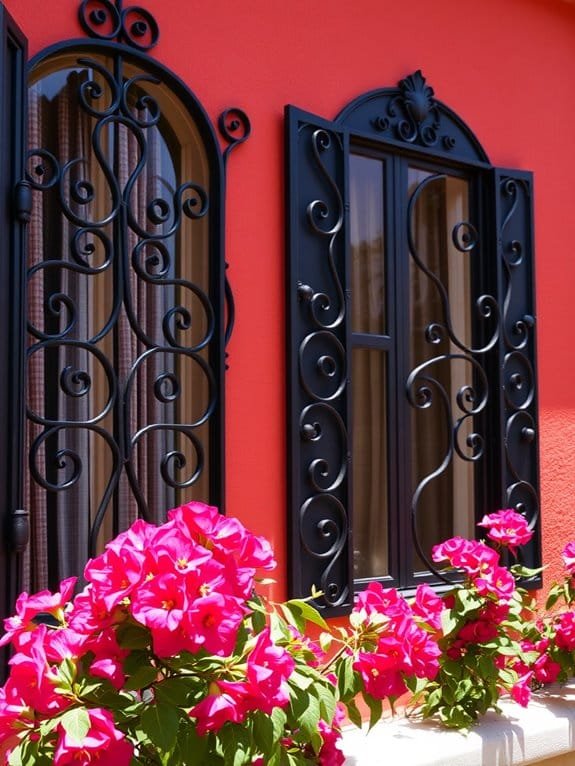 decorative security window features