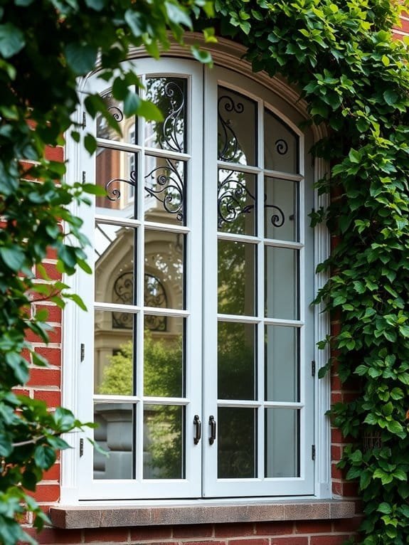 elegant opening glass doors