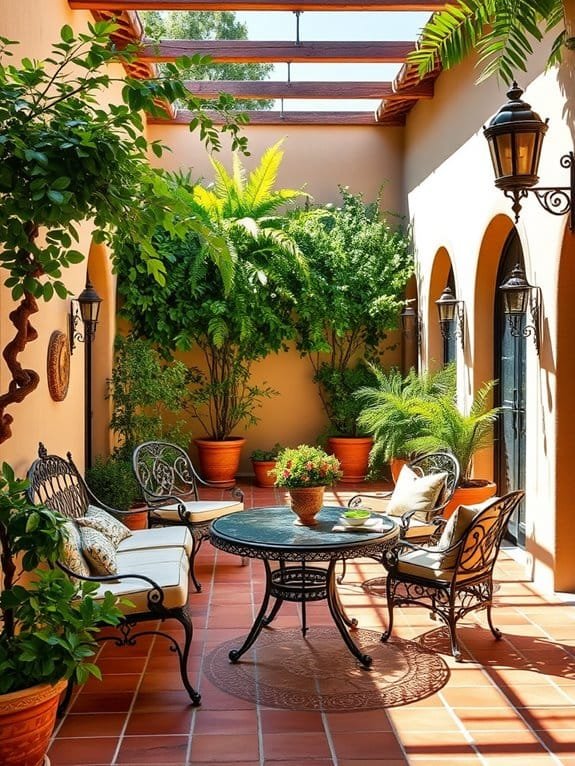 elegant outdoor ironwork design