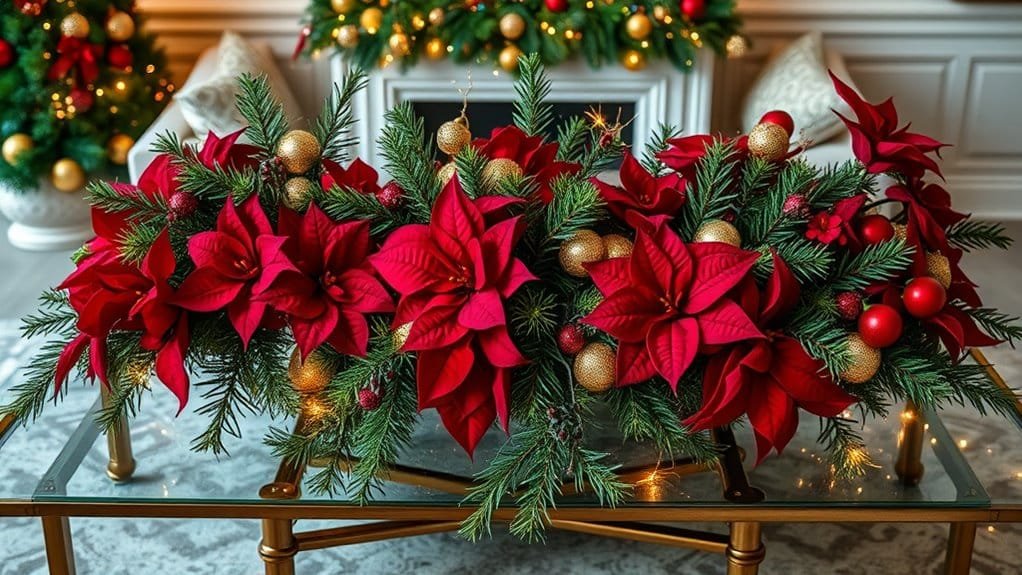 festive floral table arrangements