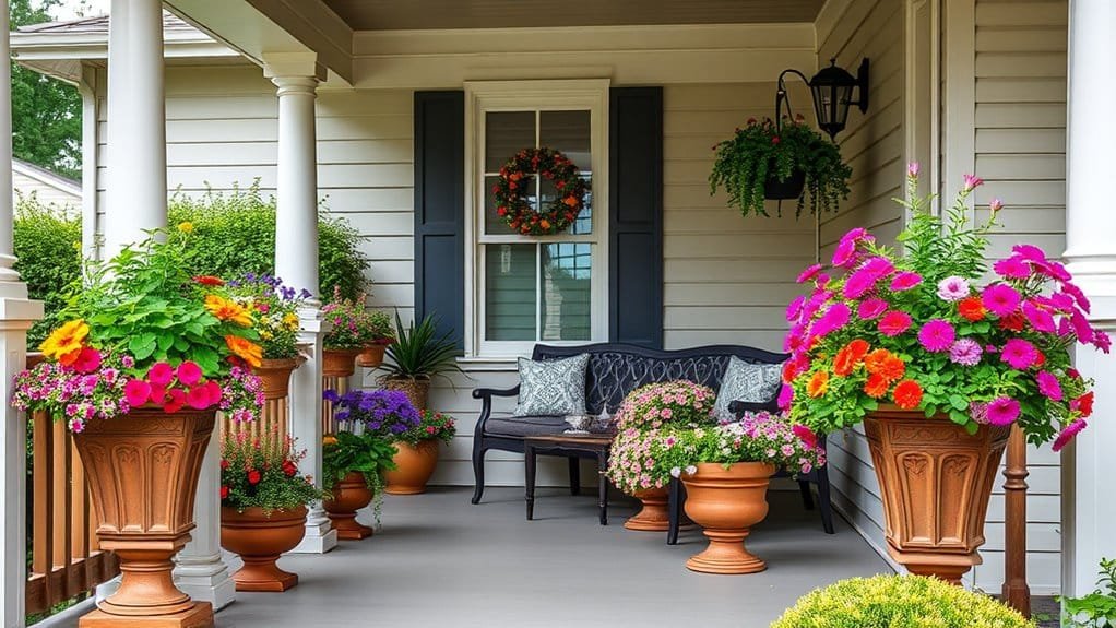 floral planters for decor