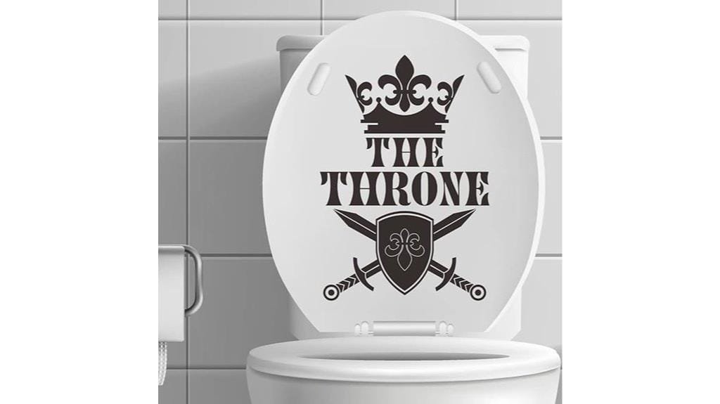 funny toilet lid decals