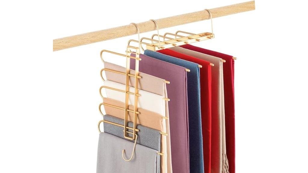 gold multi functional pants rack