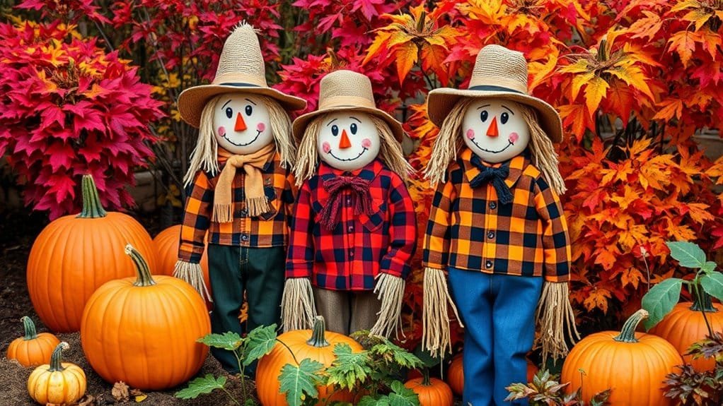 harvest themed decorations and figures