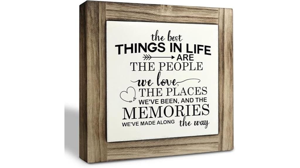 inspirational wooden desk decoration