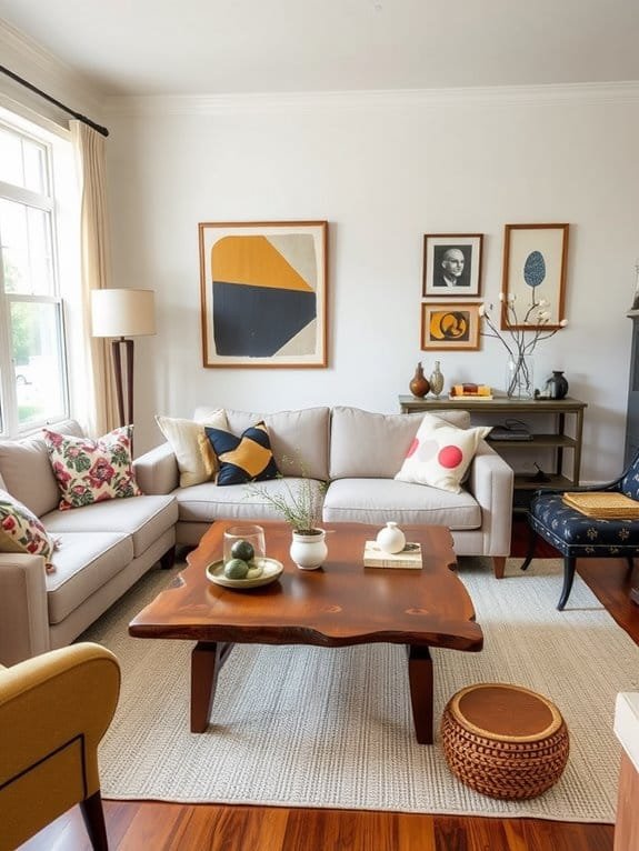 mixing furniture design techniques