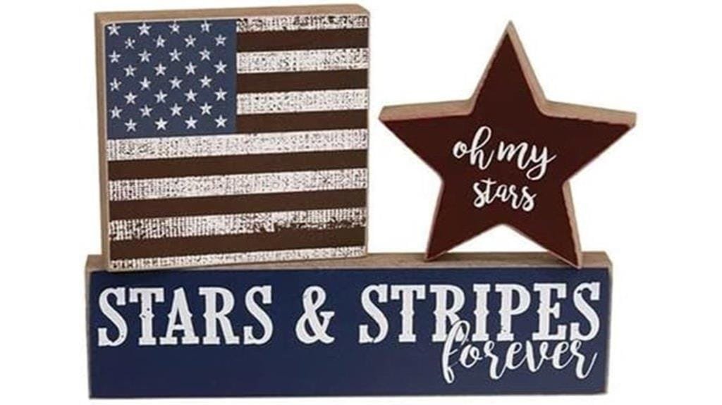 patriotic wooden tabletop decor