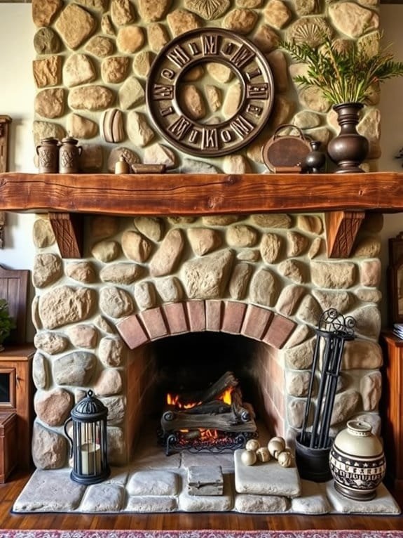 rustic cottage fireplace inspiration