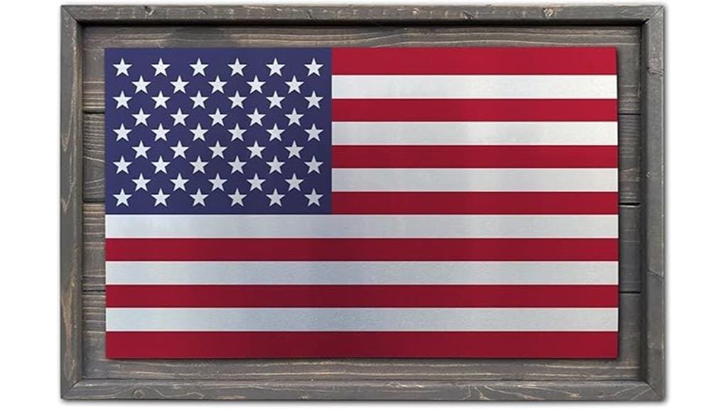 rustic wood metal flag