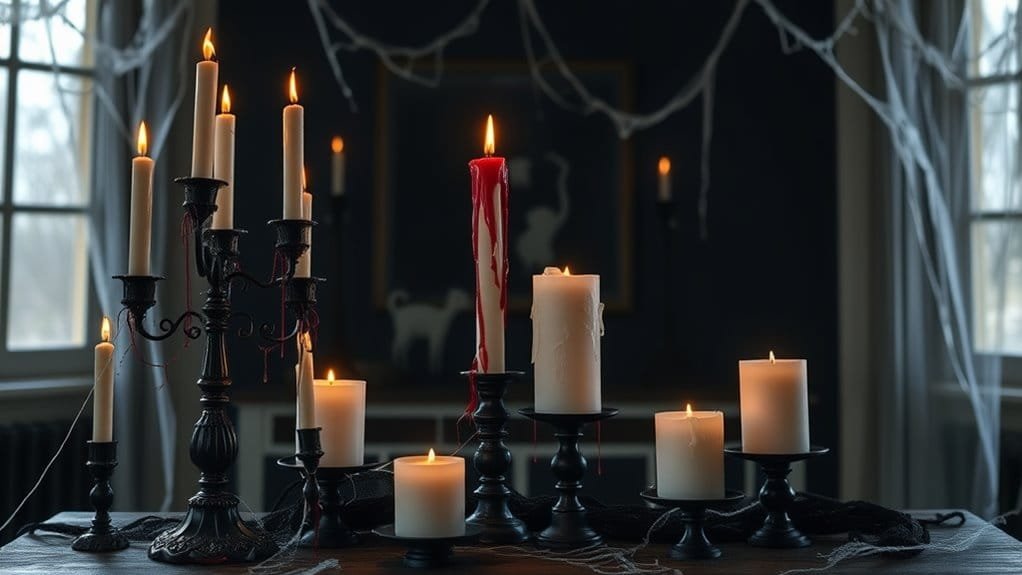 spooky candle arrangements showcase