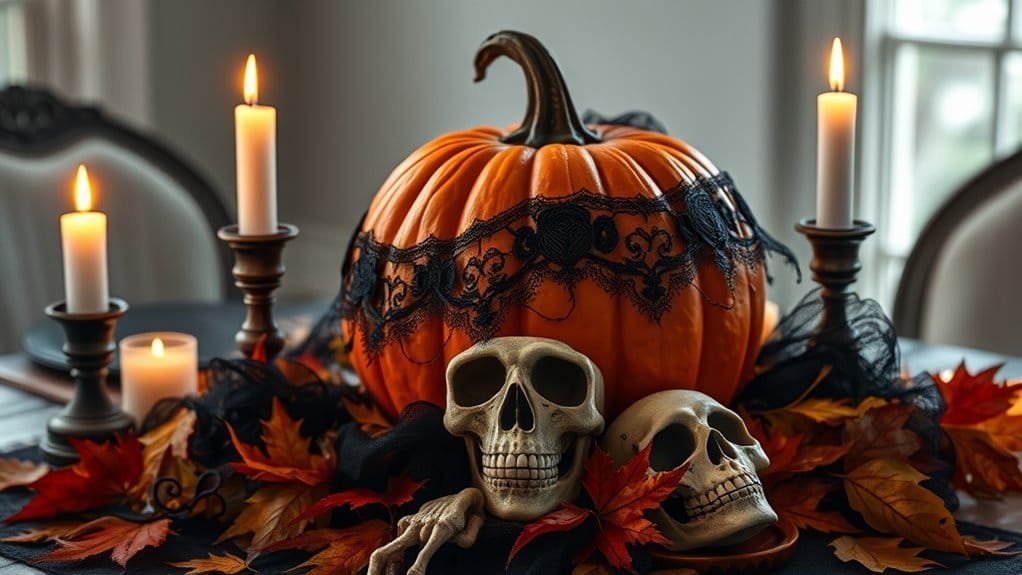 spooky decorative table arrangements