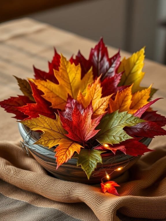 stunning fall leaf decor
