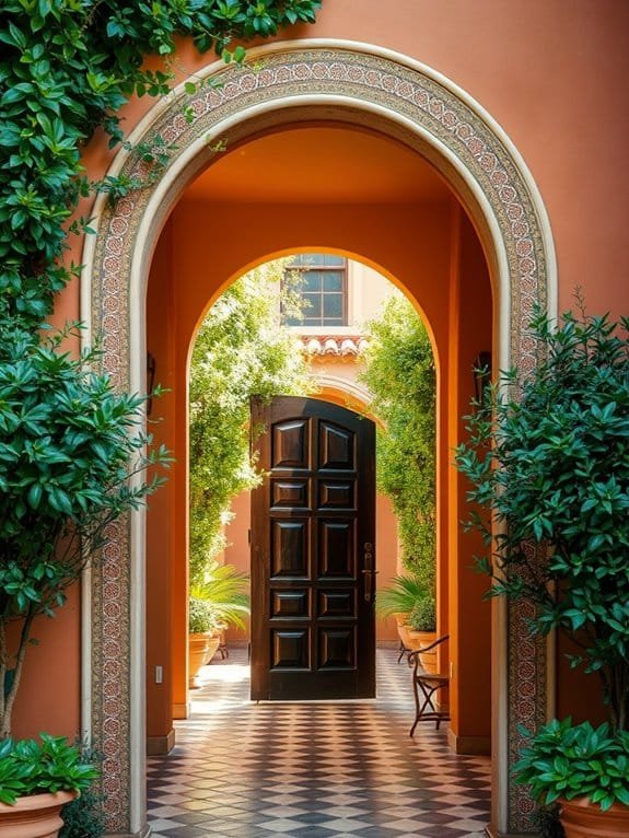 tall curved entryways design