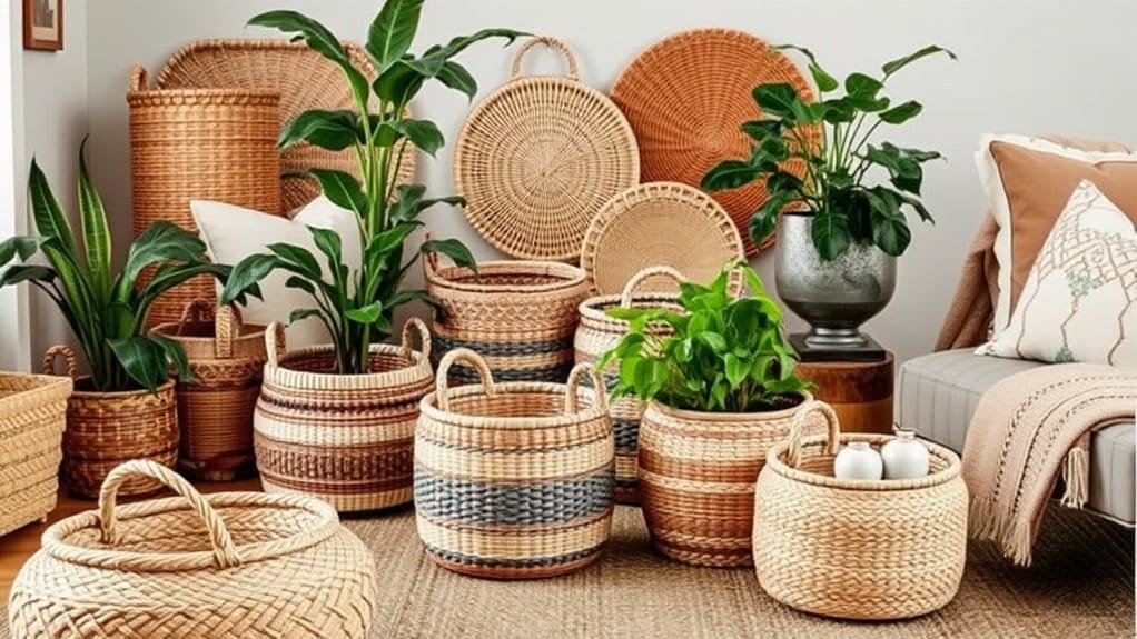 textured woven basket design