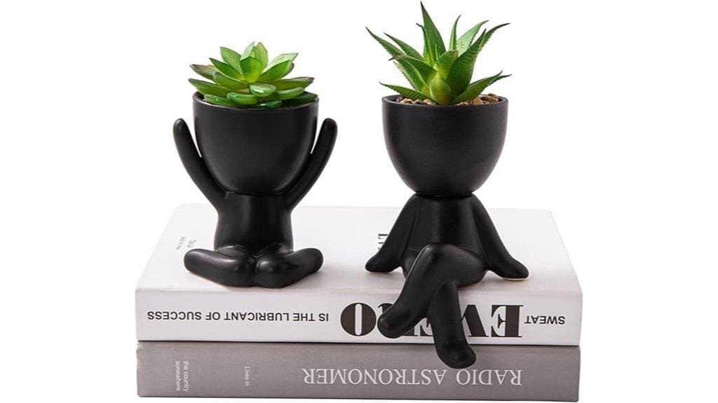 unique office succulent decor