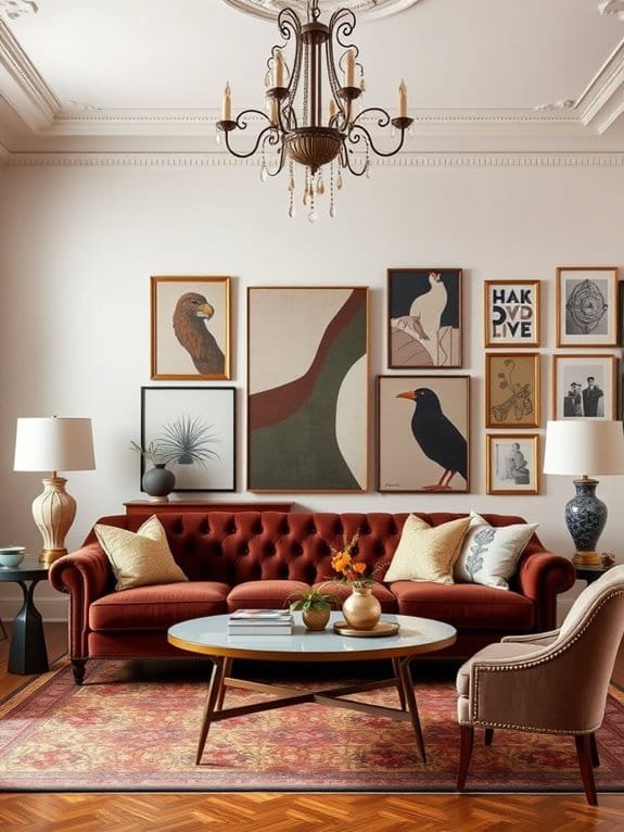 vintage modern interior design fusion