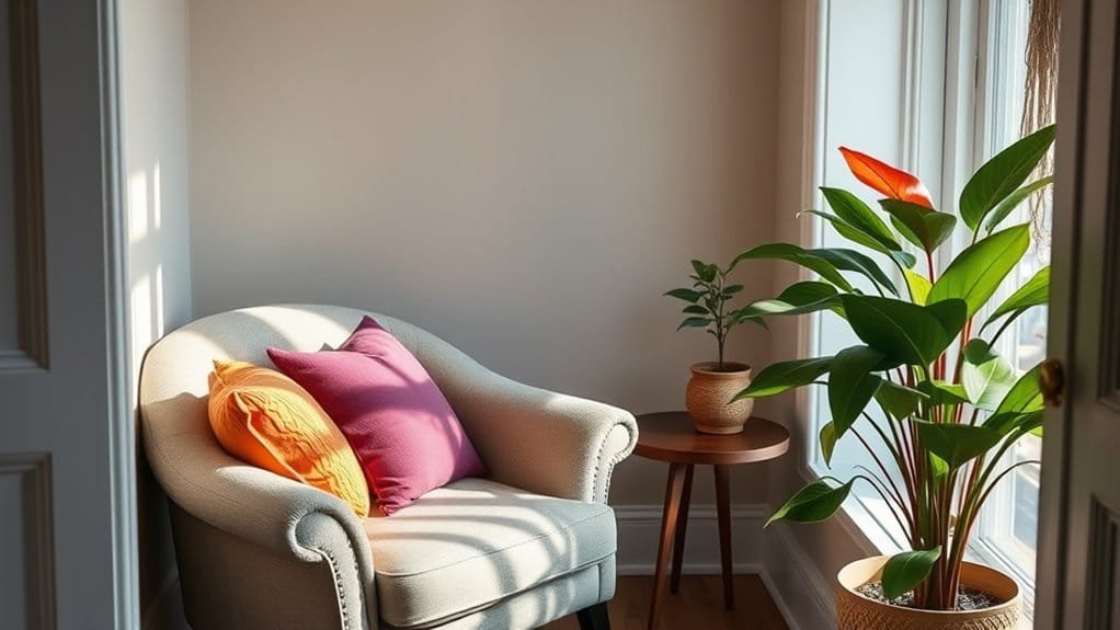 warm inviting reading space